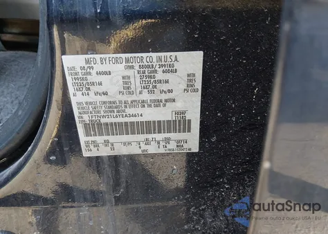 2000 Ford F-250 Lariat/Xl/Xlt из США, поврежденный, VIN 1FTNW21L6YEA34614